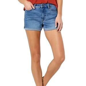CANDACE CAMERON BURE Denim Shorts 20W Raw Hem Cuff Mid Rise NWT
